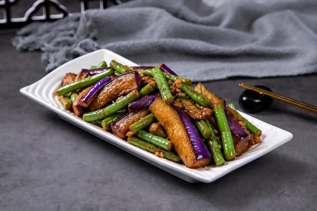 Eggplant with String Beans 茄子四季豆.
