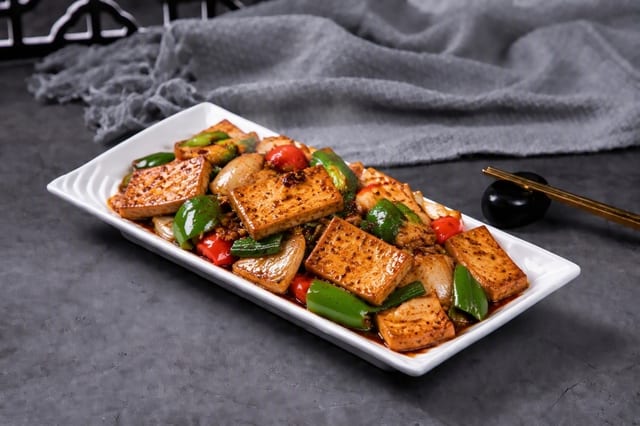 Sizzling Tofu 铁板豆腐.