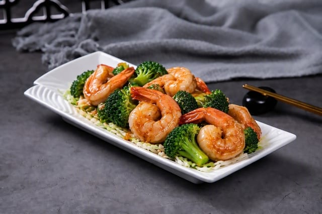 Jumbo Shrimp with Broccoli 西兰花大虾.
