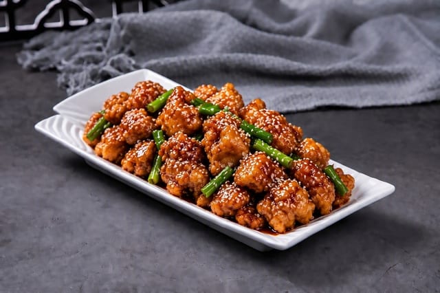 (L) Sesame Chicken芝麻鸡.